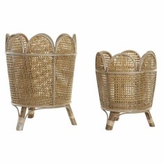 DKD Home Decor Sadilnik DKD Home Decor Natural Rattan (28 x 28 x 36 cm) (2 kosa) (35 x 35 x 44 cm)