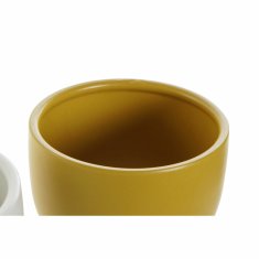 DKD Home Decor Lonček DKD Home Decor Pink China crockery Mustard (15 x 15 x 14 cm) (3 kosi)
