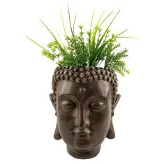 DKD Home Decor Lonček DKD Home Decor Buda Resin Temno rjava (17,5 x 17,5 x 20,5 cm) (2 kosa)
