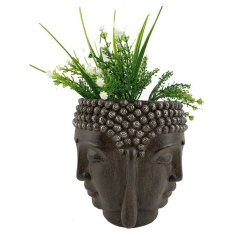 DKD Home Decor Lonček DKD Home Decor Buda Resin Temno rjava (16,5 x 16,5 x 18 cm)