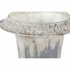 DKD Home Decor Kovinski cvetlični lonček DKD Home Decor White (28 x 28 x 48 cm)