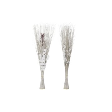 DKD Home Decor Šopek DKD Home Decor Rdeče belo suho cvetje (40 x 40 x 150 cm) (2 enoti)