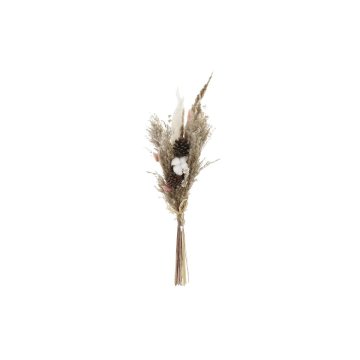 DKD Home Decor Šopek DKD Home Decor Suha rjava svetlo roza suho cvetje (10 x 7 x 56 cm)