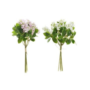 DKD Home Decor Šopek DKD Home Decor Roza poliester bela PEVA (8 x 8 x 32 cm) (2 enoti)