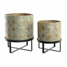 DKD Home Decor Komplet lončnic DKD Home Decor Metal 2 kosa 2 enoti (32 x 32 x 40 cm)