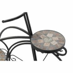 DKD Home Decor Lonček DKD Home Decor Kolo keramični mozaik črna železarska dela (70 x 28 x 57 cm)
