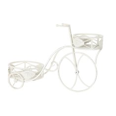 DKD Home Decor Lonček DKD Home Decor Metal White Garden (58 x 28 x 42 cm)