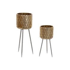 DKD Home Decor Komplet loncev DKD Home Decor 28,57 x 28,57 x 74,9 cm Zlata kovina