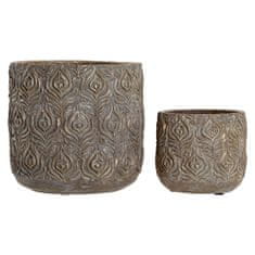 DKD Home Decor Komplet loncev DKD Home Decor Grey Cement Arab (20,5 x 20,5 x 20,5 cm)