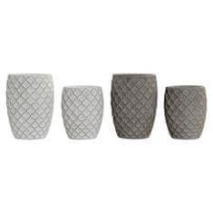 DKD Home Decor Komplet loncev DKD Home Decor Grey Cement White (16 x 16 x 21 cm) (2 enoti)