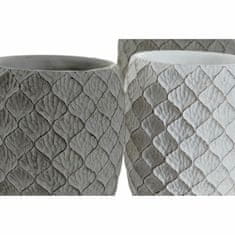 DKD Home Decor Komplet loncev DKD Home Decor Grey Cement White (16 x 16 x 21 cm) (2 enoti)