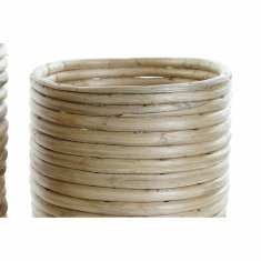 DKD Home Decor Komplet sadilnikov DKD Home Decor Natural Brown Rattan Bali (31 x 31 x 30,5 cm) (3 kosi)