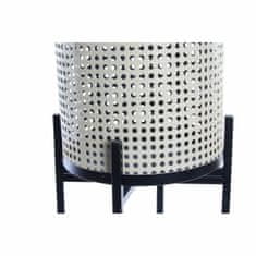 DKD Home Decor Komplet loncev DKD Home Decor Črna kovina, kremasta moderna (28 x 28 x 62 cm)