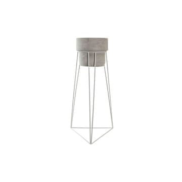 DKD Home Decor Lonček DKD Home Decor Metal Cement White (28 x 25 x 57 cm)