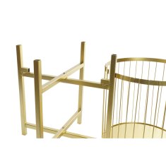 DKD Home Decor Lonček DKD Home Decor Golden Metal (34 x 34 x 58 cm)