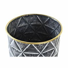 DKD Home Decor Komplet loncev DKD Home Decor Grey Golden Metal Iron Squared 33 x 33 x 35 cm