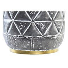 DKD Home Decor Komplet loncev DKD Home Decor Grey Golden Metal Iron Squared 33 x 33 x 35 cm