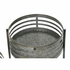 DKD Home Decor Lonček DKD Home Decor 3 v 1 siva kovinska železna podstrešna (47 x 35 x 72 cm)