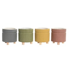 DKD Home Decor Lonček DKD Home Decor Noge Stoneware 4 enote (13,5 x 13,5 x 14,5 cm)