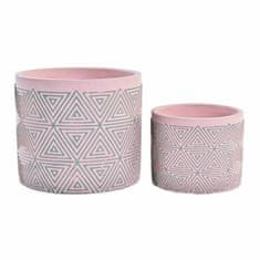 DKD Home Decor Komplet lončnic DKD Home Decor Cement 2 kosa 2 enoti (17 x 17 x 15 cm)