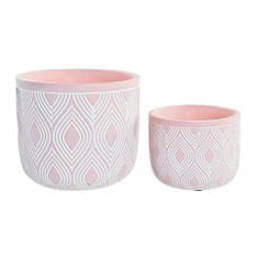 DKD Home Decor Komplet lončnic DKD Home Decor Cement 2 kosa 2 enoti (17 x 17 x 15 cm)