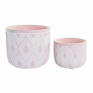 DKD Home Decor Komplet lončnic DKD Home Decor Cement 2 kosa 2 enoti (17 x 17 x 15 cm)