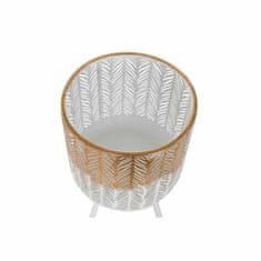 DKD Home Decor Rastlinjak DKD Home Decor Golden Metal White Modern (25 x 25 x 74,5 cm)