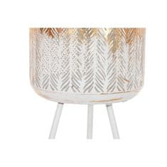 DKD Home Decor Rastlinjak DKD Home Decor Golden Metal White Modern (25 x 25 x 74,5 cm)