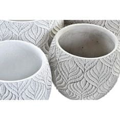 DKD Home Decor Komplet loncev DKD Home Decor Grey Cement White (2 enoti) (19 x 19 x 15 cm)