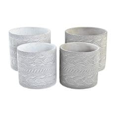 DKD Home Decor Komplet loncev DKD Home Decor Grey Cement White (16 x 16 x 15 cm) (2 enoti)