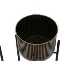 DKD Home Decor Komplet loncev DKD Home Decor Črna bakrena kovina Vintage 28,5 x 28,5 x 63 cm