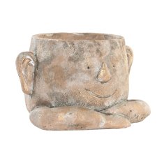 DKD Home Decor Lonček DKD Home Decor Face Golden Cement Shabby Chic (18 x 20 x 13 cm)