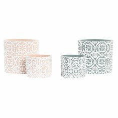 DKD Home Decor Komplet sadilnikov DKD Home Decor Cement Mandala 2 kosa 2 enoti (16 x 16 x 15 cm)