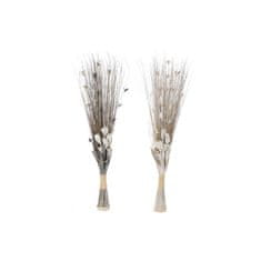 DKD Home Decor Šopek DKD Home Decor Bela svetlo siva Suho cvetje (35 x 25 x 150 cm) (2 enoti)