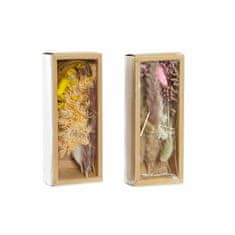 DKD Home Decor Snop DKD Home Decor Roza Rumena Suho cvetje (10 x 5 x 23 cm) (2 enoti)