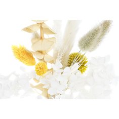 DKD Home Decor Snop DKD Home Decor Bež Bela Bela Rumena Suho cvetje (10 x 5 x 23 cm) (2 enoti)