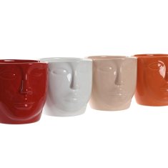 DKD Home Decor Lonček DKD Home Decor Face Dolomit 4 enote (13 x 13 x 13 cm)