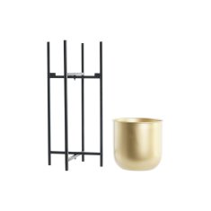 DKD Home Decor Lonček DKD Home Decor Black Golden Metal Urban (20 x 20 x 52 cm)