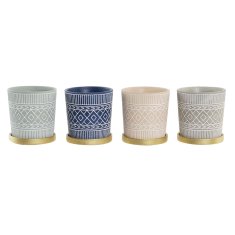DKD Home Decor Lonček DKD Home Decor Cementni kolonialni (13 x 13 x 14 cm) (4 enote)