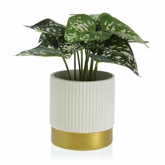 Versa Lonec za rastline Versa White Ceramic (13,5 x 14 x 13,5 cm)