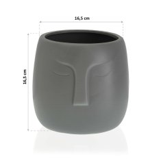 Versa Lonec za rastline Versa Grey Ceramic (16,5 x 16,5 x 16,5 cm)