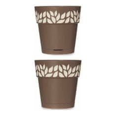 Stefanplast Samooskrbni cvetlični lonec Stefanplast 3920011 Brown Beige Plastic 15 x 15 x 15 cm