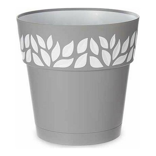 Stefanplast Samoprepustni cvetlični lonec Stefanplast 3920221 Grey 25 x 25 x 25 cm Bela plastika