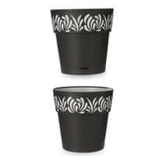 Stefanplast Samopostrežni cvetlični lonec Stefanplast Gaia antracitno siva Plastika 29 x 29 x 29 cm