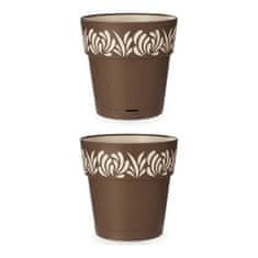 Stefanplast Samopostrežni cvetlični lonec Stefanplast Gaia Brown Plastika Vanilla 29 x 29 x 29 cm