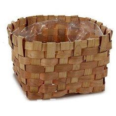 BigBuy Lonec za rastline Cane Brown 23 x 12 x 23 cm