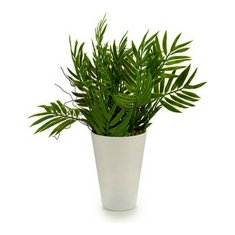 BigBuy Lonec za rastline Bela zelena plastika 13 x 25 x 13 cm