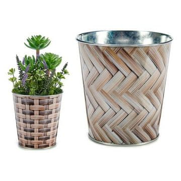 BigBuy Kovinski sadilnik (12,6 x 11,6 x 12,6 cm)