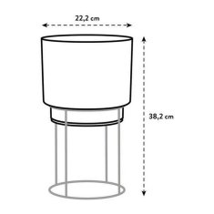 Elho Lonec za rastline Elho Siva plastika s podporo Okrogel (Ø 22 x 38,2 cm)