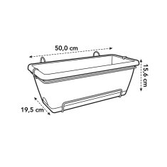 Elho Lonec za rastline za ograje Elho Barcelona 50 19,5 x 50 x 15,6 cm Rdeča vijolična plastika